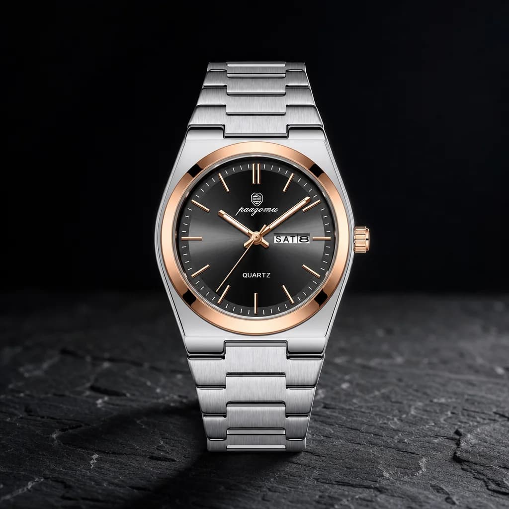 VAREL Brand Luxury Men's Watches Men's Fashion Stainless Steel Quartz Watch