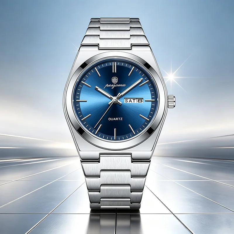 VAREL Brand Luxury Men's Watches Men's Fashion Stainless Steel Quartz Watch
