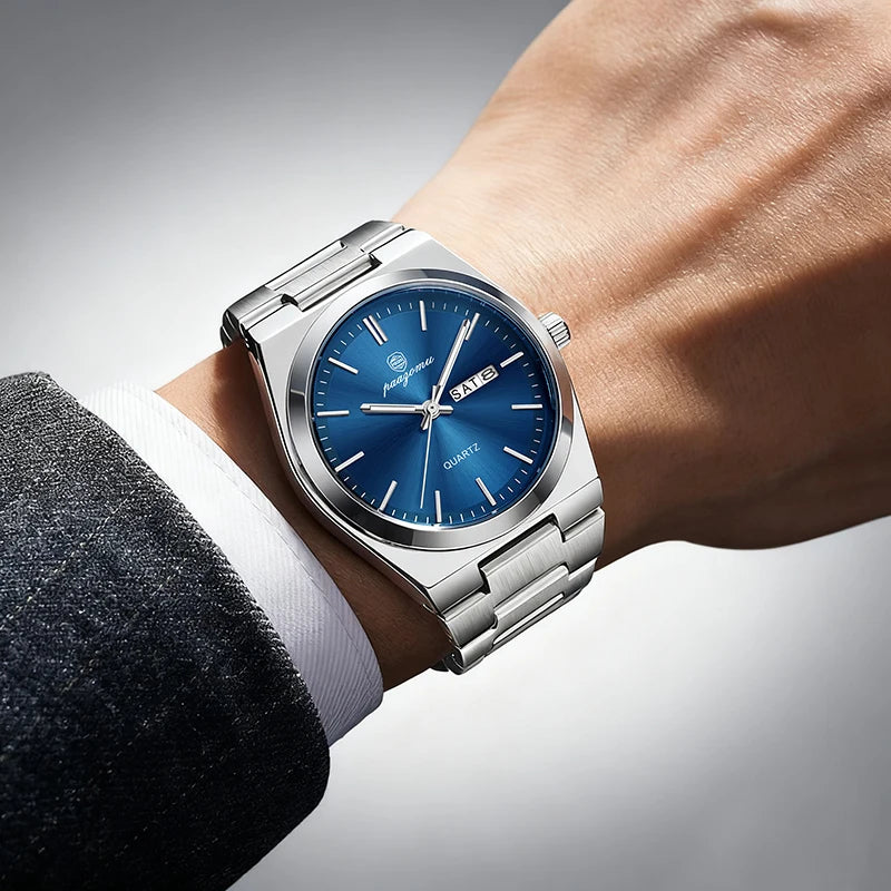VAREL Brand Luxury Men's Watches Men's Fashion Stainless Steel Quartz Watch