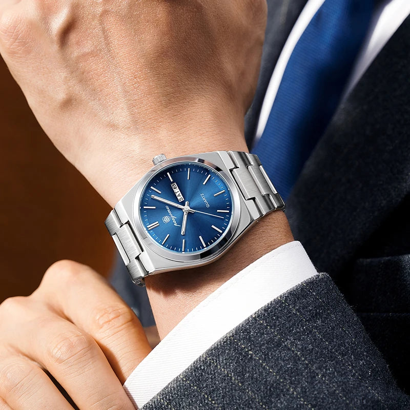 VAREL Brand Luxury Men's Watches Men's Fashion Stainless Steel Quartz Watch