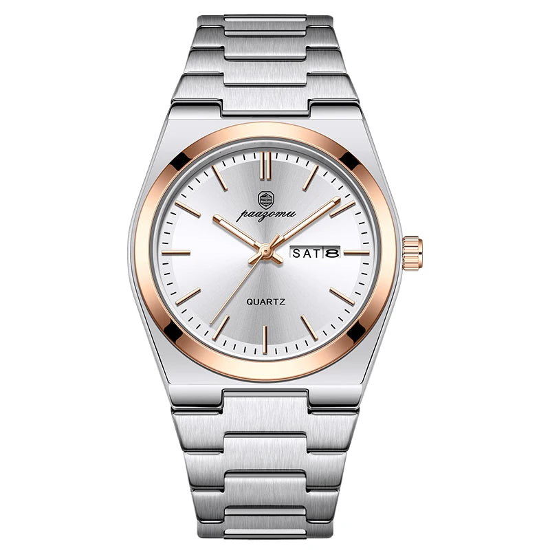 VAREL Brand Luxury Men's Watches Men's Fashion Stainless Steel Quartz Watch