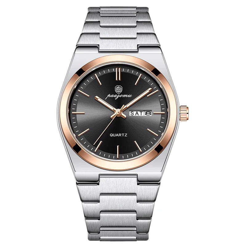 VAREL Brand Luxury Men's Watches Men's Fashion Stainless Steel Quartz Watch