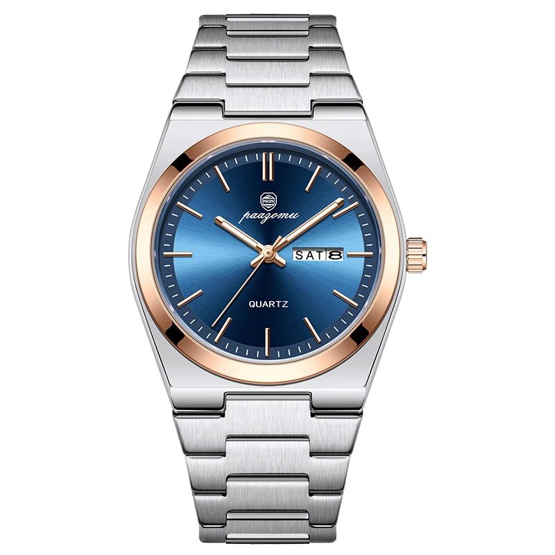 VAREL Brand Luxury Men's Watches Men's Fashion Stainless Steel Quartz Watch